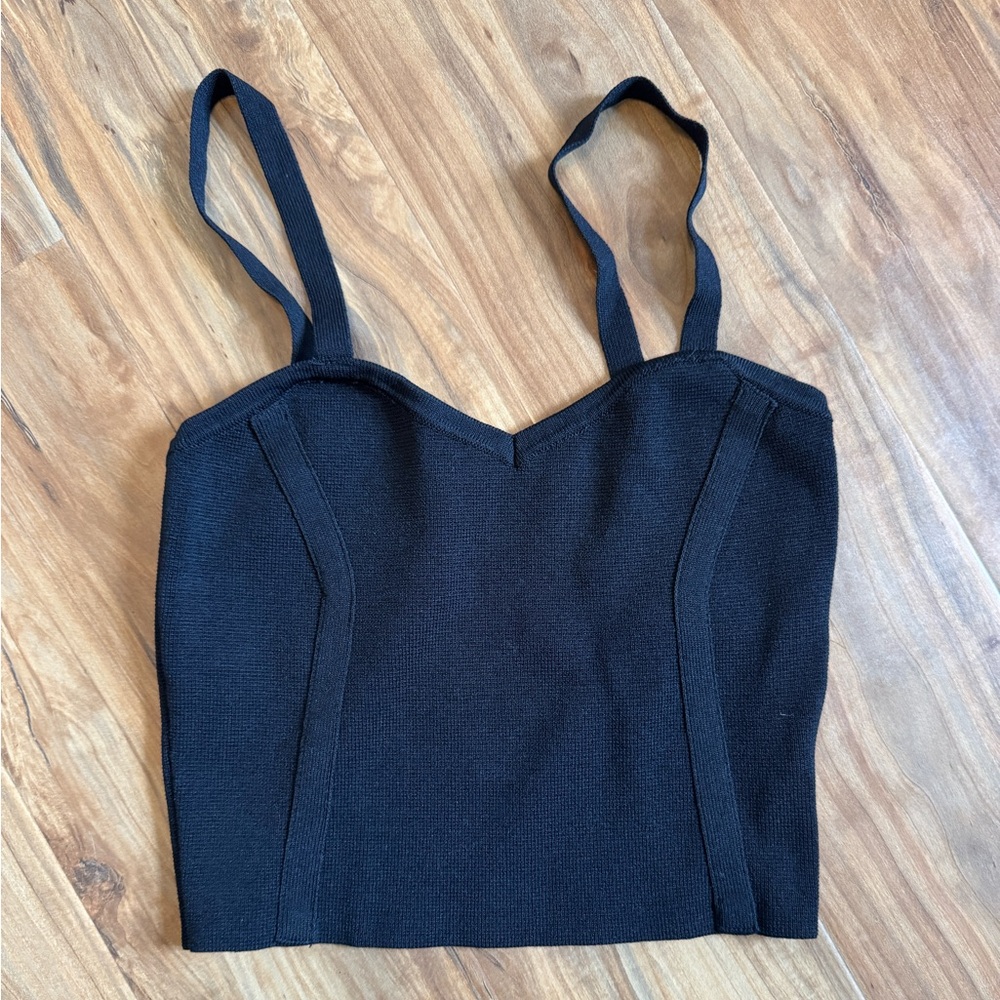 DISSH - sweetheart black knit top - black - Picture 2 of 3